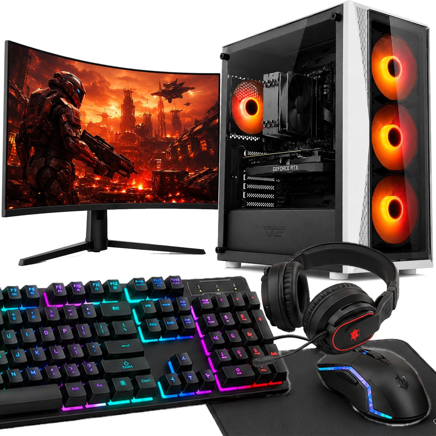 Altreo Zestaw KOMPUTER GAMINGOWY Ryzen 5 7500F 32GB 2TB RX 7600 Win11