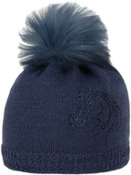 Czapki dla dzieci - Czapka z Pomponem Horse Kids by maximo, niebieski, 47-49 cm - miniaturka - grafika 1