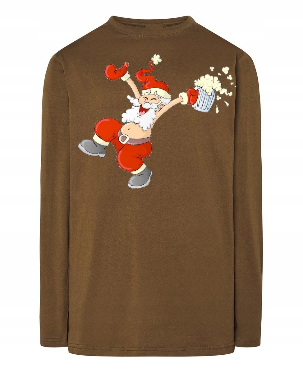 Świąteczny Longsleeve nadruk Pijany Mikołaj R.S