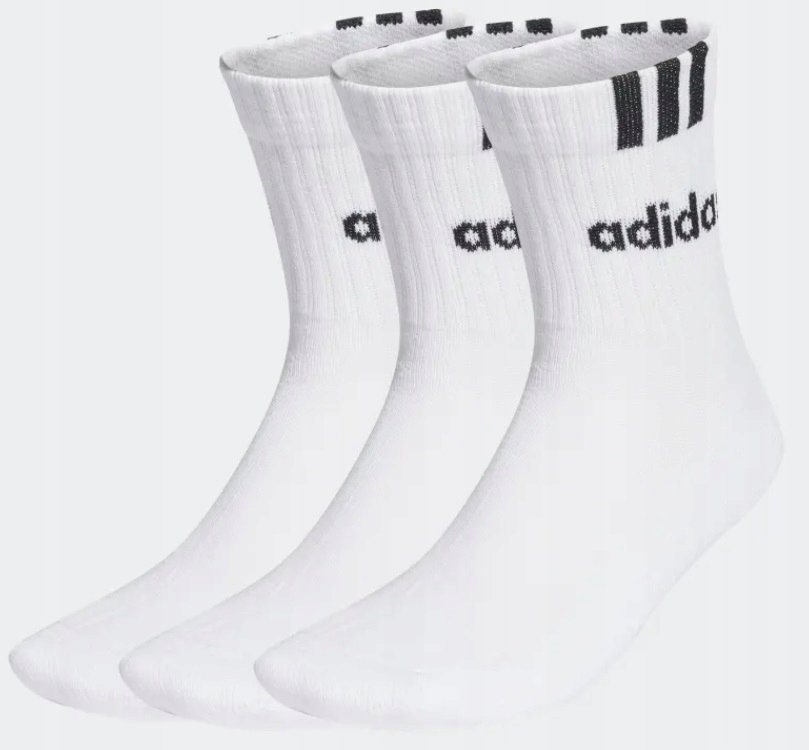 ADIDAS Skarpety MĘSKIE Długie Bawełna 3PAK 46-48