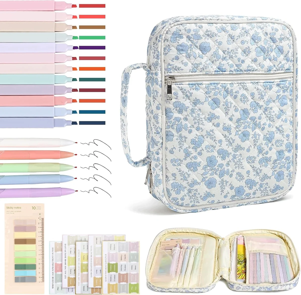 ETUI OCHRONNY BIBLIJNY NIEBIESKI ZESTAW ORGANIZER 30X23X8CM