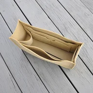 Torebki damskie - Organizer LUX do torebki - beżowy filc - miniaturka - grafika 1