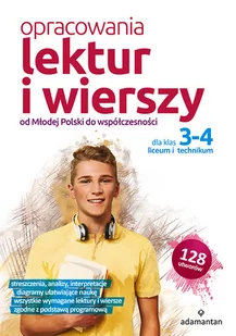 ADAMANTAN Opracowania lektur i wierszy 3-4 LO - Jagodziński Jerzy, Bielaszewska Krystyna - Pomoce naukowe - miniaturka - grafika 1