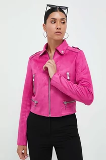 Kurtki damskie - Morgan kurtka damska kolor różowy przejściowa - grafika 1