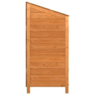 Szopa ogrodowa, brązowa, 102x52x112 cm, lite drewno jodłowe Lumarko - Altany ogrodowe - miniaturka - grafika 6