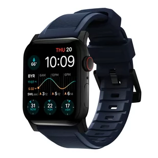 NOMAD Rugged Band - Wytrzymały Pasek do Apple Watch 45 / 49 mm, Atlantic Blue, Czarny - Akcesoria do smartwatchy - miniaturka - grafika 1