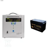 Zasilacze awaryjne UPS - Volt Polska Zasilacz awaryjny SINUS PRO 2200 E 12/230V (1600/2200W) + Akumulator AGM 12V 100 Ah - miniaturka - grafika 1