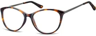 Okulary korekcyjne, oprawki, szkła - Sunoptic Okulary oprawki zerówki korekcyjne Kocie Unisex AC27 panterka - miniaturka - grafika 1