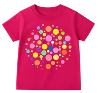 Koszulki dla dziewczynek - Koszulka w kropki na DZIEŃ KROPKI DO PRZEDSZKOLA - KOLOR KOSZULKI FUKSJA - miniaturka - grafika 1
