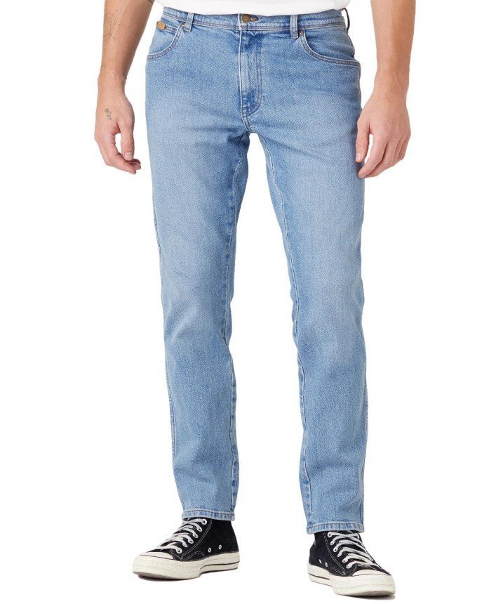 Wrangler Texas Slim Męskie Spodnie Jeansowe Green Steel W12Sjx31Z-W33 L32