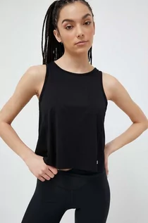 Koszulki sportowe damskie - Casall top do jogi kolor czarny - grafika 1