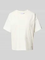 Koszulki i topy damskie - T-shirt z prążkowanym, okrągłym dekoltem model ‘MONIE’ - miniaturka - grafika 1