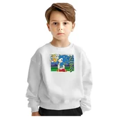 Bluzy dla dziewczynek - BLUZA DZIECIĘCA MŁODZIEŻOWA SONIC 146-152 WZORY PREZENT - miniaturka - grafika 1