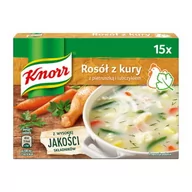 Buliony i przyprawy w kostkach - Knorr Rosół z kury z pietruszką i lubczykiem 6 x 10 g - miniaturka - grafika 1