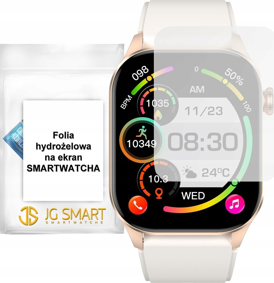 Folia ochronna na ekran smartwatcha JG SMART JS98 - FOLIA HYDROŻELOWA