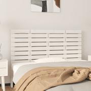Inne meble do sypialni - Wezgłowie łóżka, białe, 126x3x63 cm, lite drewno sosnowe Lumarko! - miniaturka - grafika 1