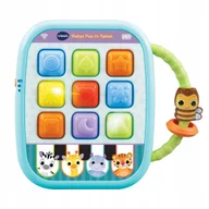 Zabawki interaktywne dla dzieci - VTECH KOLOROWY TABLET 619004 ZWIERZĘTA PSZCZÓŁKA ZEBRA ŻYRAFA TYGRYS HIPCIO - miniaturka - grafika 1