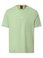 Koszulki męskie - BOSS Orange T-shirt męski Mężczyźni Bawełna zielony jednolity, XXL - miniaturka - grafika 1