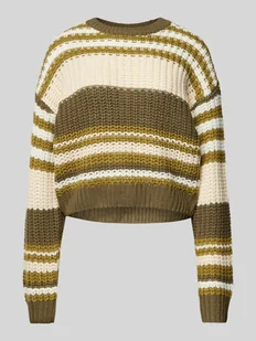 Sweter z dzianiny z obniżonymi ramionami model ‘CHARLIE’ - Swetry damskie - miniaturka - grafika 1