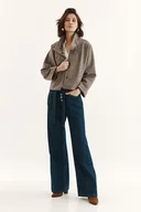 Kurtki damskie - Kurtka z multikolorowym melanżem - miniaturka - grafika 1