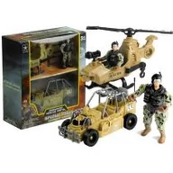 Samoloty i helikoptery - Lean Toys Zestaw militarny helikopter auto figurka akcesoria - miniaturka - grafika 1