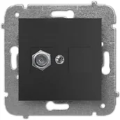 Gniazdka elektryczne - Elektro-Plast Gniazdo TV Carla czarne - miniaturka - grafika 1