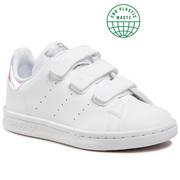 Buty dla dziewczynek - Adidas Buty Stan Smith Cf C FX7539 Ftwwht/Ftwwht/Silvmt - miniaturka - grafika 1