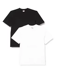 Koszulki męskie - Urban Classics Męski T-shirt, czarny + biały, L - grafika 1