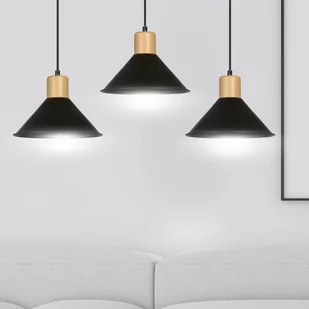 Emibig Rowen lampa wisząca 3-punktowa czarna 1044/3 1044/3 - Lampy sufitowe - miniaturka - grafika 2