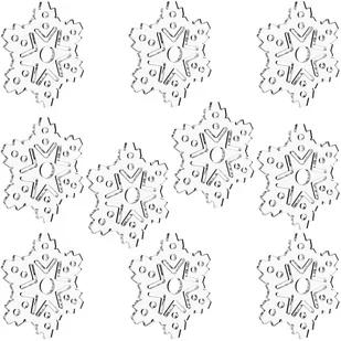Bombki na choinkę 10 sztuk wykonane z przezroczystej pleksi, ozdoby świąteczne zawieszki, wzór: ŚNIEŻYNKA - Bombki - miniaturka - grafika 1