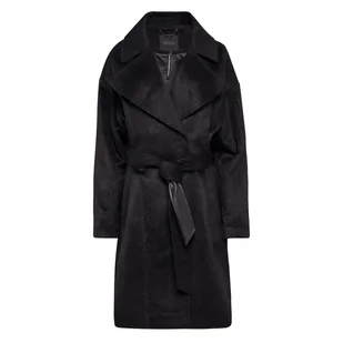 Damski płaszcz GUESS PATRIZIA BELTED COAT W3BL38WFR22-JBLK – Czarny - Płaszcze damskie - miniaturka - grafika 1