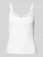 Koszulki i topy damskie - Top na ramiączkach o kroju slim fit z mieszanki bawełny model ‘MAY’ - miniaturka - grafika 1