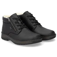 Botki męskie - Trzewiki męskie wodoodporne Rieker 05108-00 BLACK 41 - miniaturka - grafika 1
