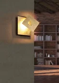 Lampy ścienne - Trio LEANO 240319179 złoty kinkiet kwadratowy ze zmiennym kształtem LED 6W 3000K światło odbite - miniaturka - grafika 1