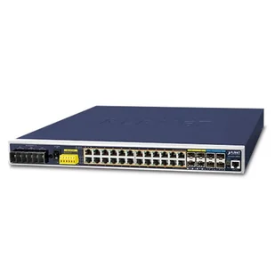 PLANET IGS-6325-24P4X łącza sieciowe Zarządzany L3 Gigabit Ethernet (10/100/1000) Obsługa PoE 1U Czarny, Niebieski - Pozostałe akcesoria sieciowe - miniaturka - grafika 1