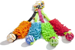 DINGO Szarpak mop Bungee z rączką i piłką - Zabawki dla psów - miniaturka - grafika 1