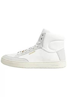 Koszulki męskie - Superdry Vintage Vegan Basket High Top, Bluza męska, White/Grey, 42, biały/szary, 40 - grafika 1