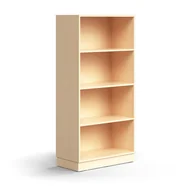 Regały biurowe - Regał QBUS, 3 półki, cokół, 1636x800x400 mm, brzoza - miniaturka - grafika 1