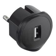 Adaptery i przejściówki - Legrand Legrand 50681 - Adapter USB do gniazda 230V/1,5A czarny - miniaturka - grafika 1