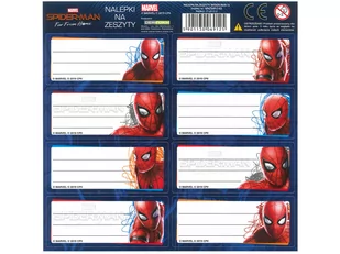 Derform Nalepki na zeszyty Spider-Man 13 50szt) - Szkolne artykuły papiernicze - miniaturka - grafika 1