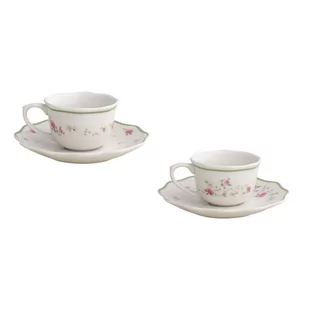 Zestaw 2 porcelanowych filiżanek do kawy Brandani Nonna Rosa - Filiżanki - miniaturka - grafika 1