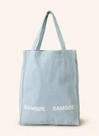 Torebki damskie - Samsøe Samsøe Torba Shopper Saluca blau - miniaturka - grafika 1