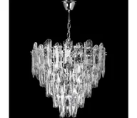 Lampy sufitowe - LED Żyrandol na łańcuchu 7xE27/60W/230V + 4xLED/6W śr. 40 cm chrom błyszczący - miniaturka - grafika 1