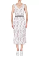 Sukienki - Armani Exchange Damska plisowana sukienka, Classic Fit Dress, Opt. White Secret Garden, Extra Small, Opt. White Secret Garden, XXS - miniaturka - grafika 1