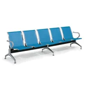 Inne meble biurowe - B2B Partner Ławka do poczekalni Strong, 5-miejscowa, niebieska 452039 - miniaturka - grafika 1