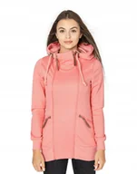 Bluzy damskie - Długa Bluza Damska Rozpinana z Kapturem 372-1 r L - miniaturka - grafika 1