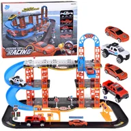 Zabawki konstrukcyjne - Duży Piętrowy Parking Winda Tor Dla Autek 4 Resoraki - miniaturka - grafika 1