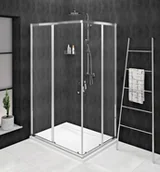 Kabiny prysznicowe - GELCO Kabina prysznicowa prostokątna narożna SIGMA SIMPLY drzwi przesuwne 90x100x190 chrom szkło transparentne z powłoką Coated Glass GS2110GS2190 - miniaturka - grafika 1