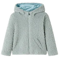 Moda i Uroda OUTLET - Kurtka dziecięca ze sztucznego futerka, z kapturem, miętowa, 128 - miniaturka - grafika 1