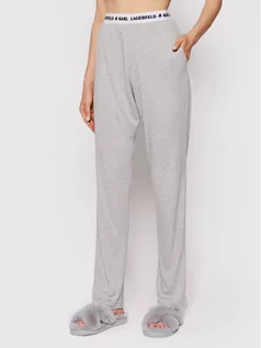 Piżamy damskie - KARL LAGERFELD Spodnie piżamowe Logo 215W2182 Szary - grafika 1
